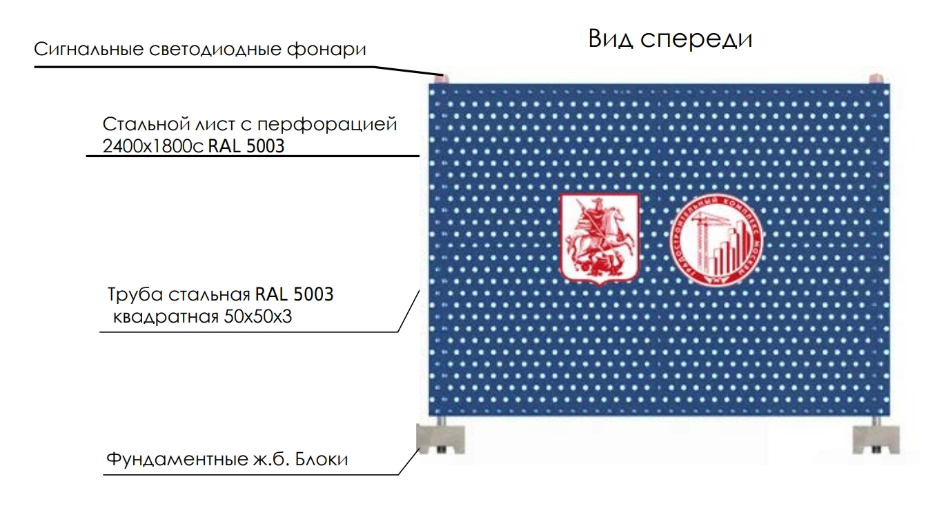 Сигнальное ограждение ТИП 1